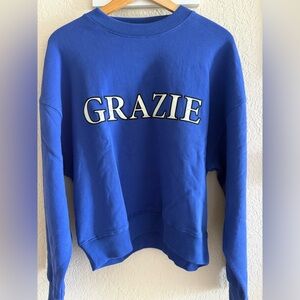 Blue “Grazie” Araminta James Women's Sweatshirt - Medium